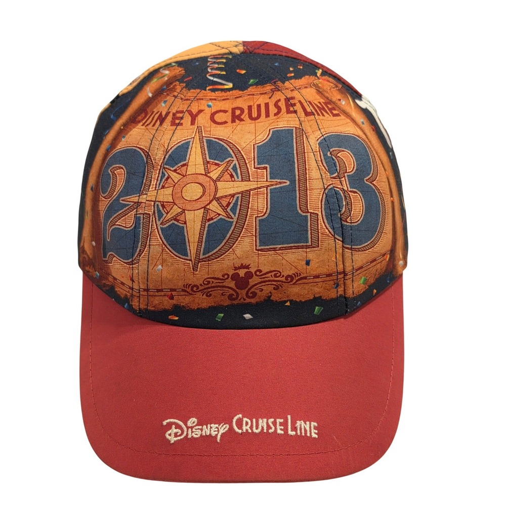 Disney Cruise Line 2013 Mickey Mouse Donald Duck Hat Red‎ Blue Youth Adjustable